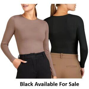 Frank And Oak Long Sleeve Shaping & Smoothing Double Layer T-Shirts Women's Sz L